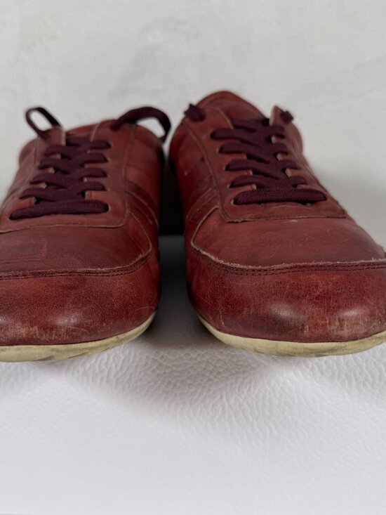 VTG Dolce and Gabbana Sneakers Men Size 7 Burgundy Lace Up Low Top CS1047 Y2K main image 4